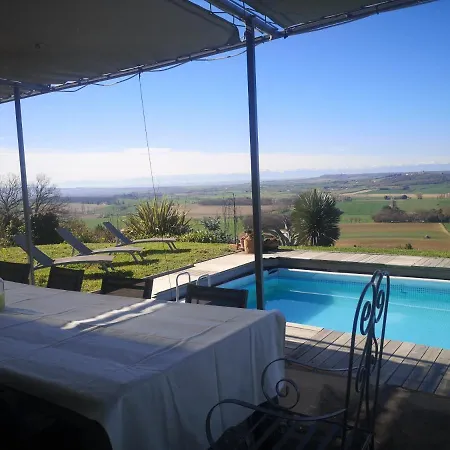 Maison Avec Piscine Ayant Une Vue Exceptionnelle Sur Le Lauragais Et La Chaine Des Pyrenees * Puechoursi
