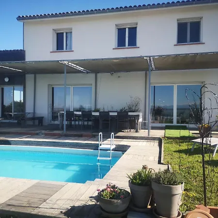 Villa Maison Avec Piscine Ayant Une Vue Exceptionnelle Sur Le Lauragais Et La Chaine Des Pyrenees *